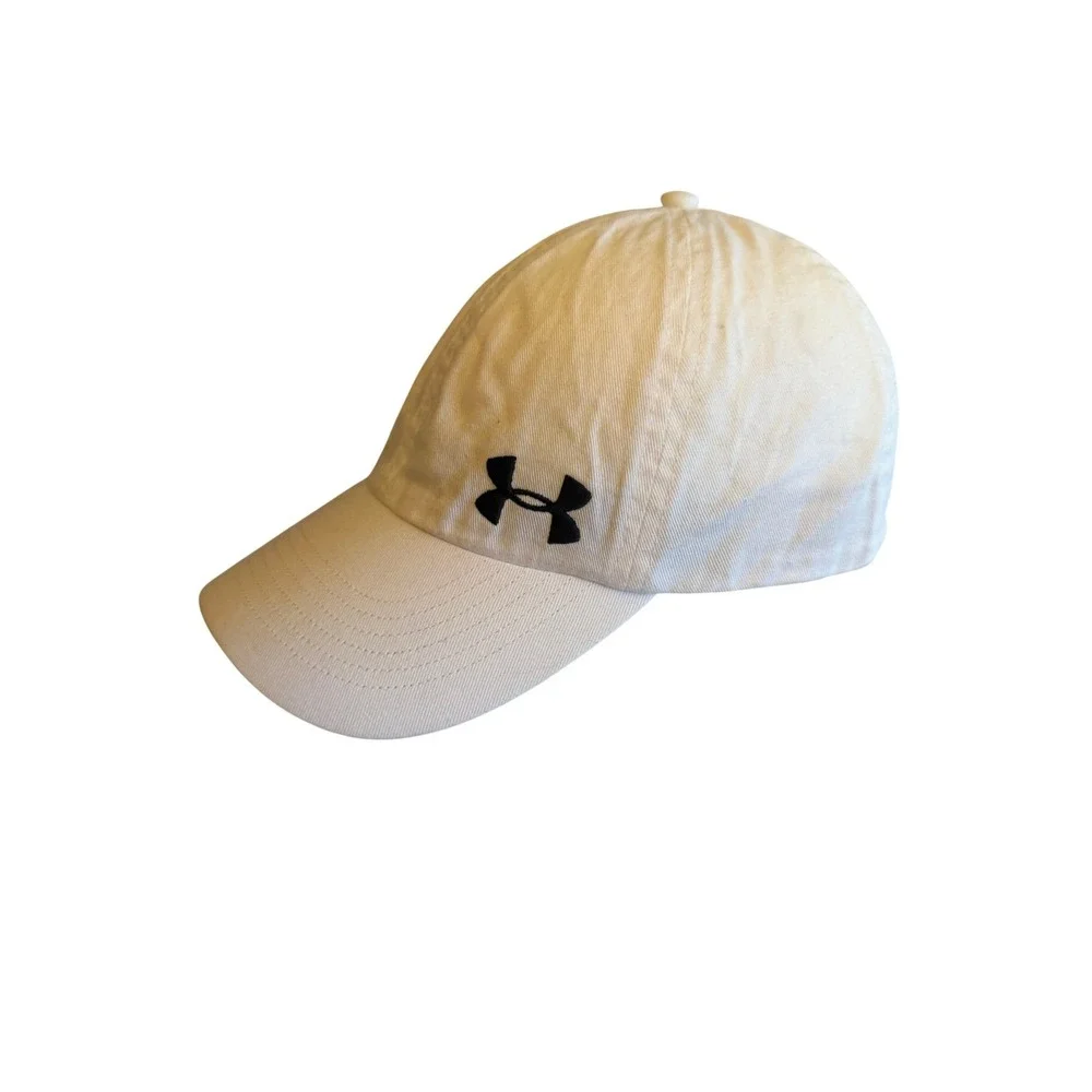 Under Armour‎ White Baseball Cap Hat Adjustable Strap Mens Womens Unisex